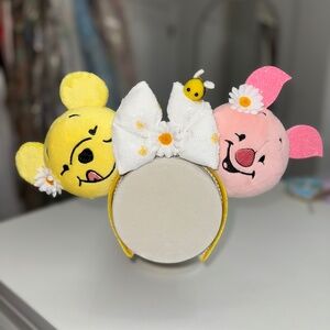 Custom Made Plush Winnie the Pooh Minnie Ears Headband Pooh Bear Disney Ears
